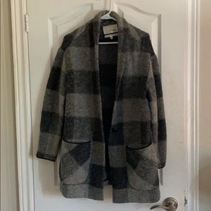 Aritzia Plaid Wool Coat